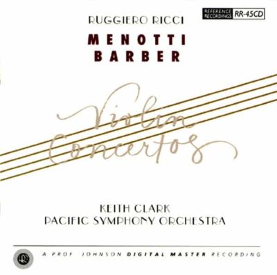 Menotti-Barber Violin Concertos | Pacific Symphony