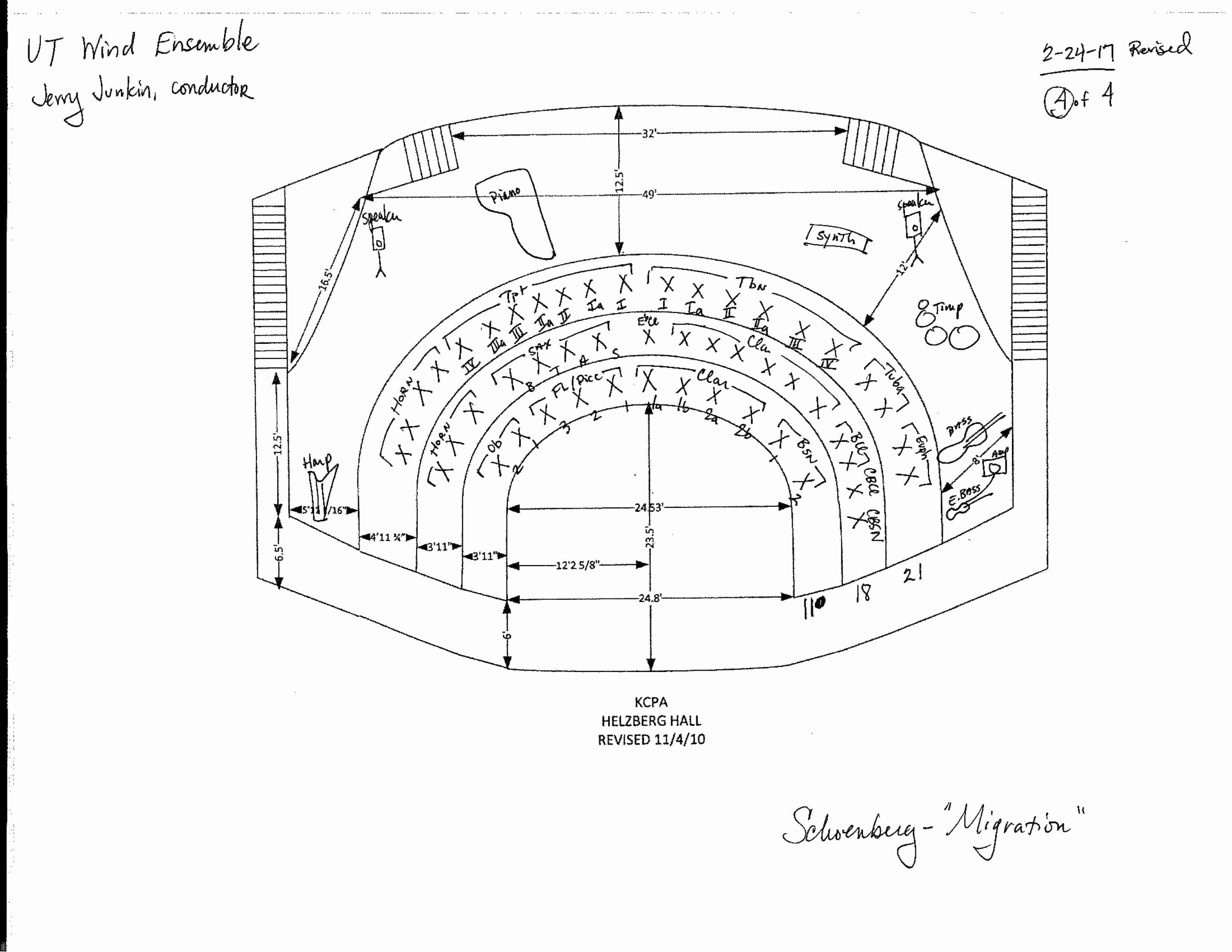 UT Wind Ensemble Schoenberg Symphony No. 2 “Migration” Stage Sets