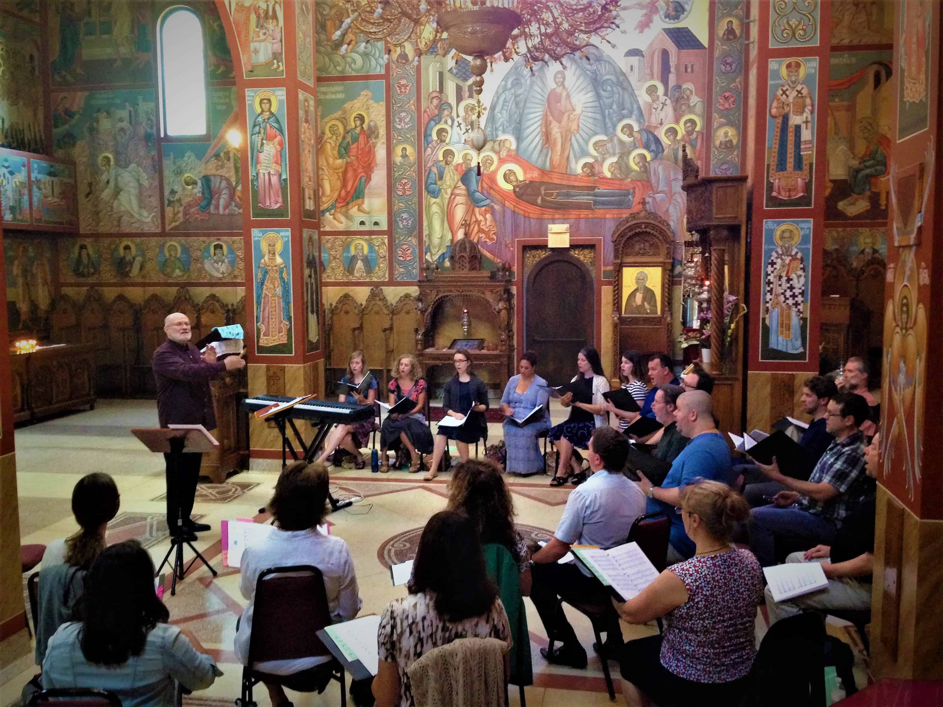 Kurt Sander: The Divine Liturgy of St. John Chrysostom recording session photo
