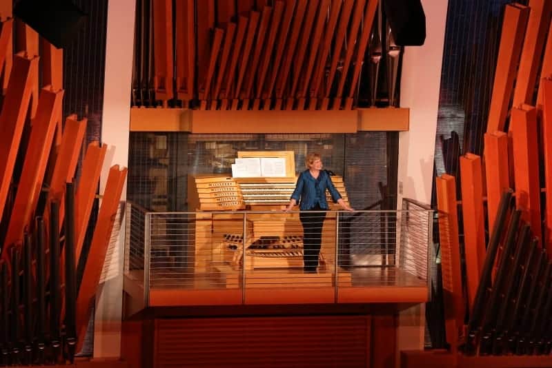 Jan Kraybill at the Kauffman Organ
