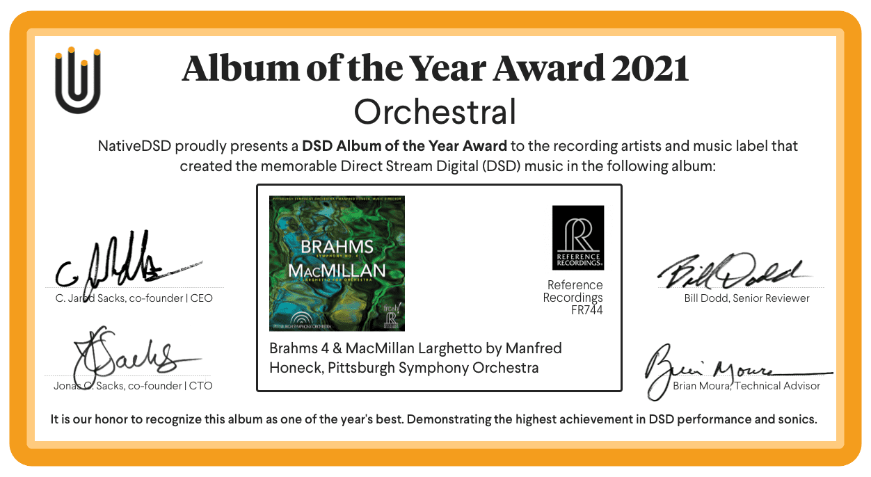 2021 Native DSD Award Classical Orchestral