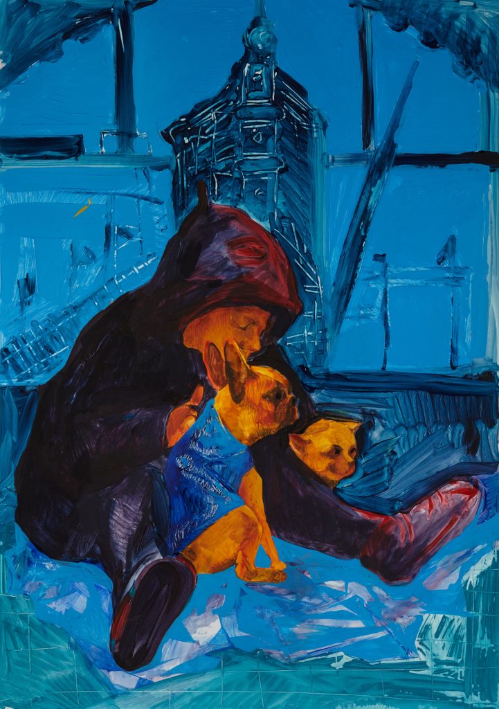 Man with dogs - Lesia Babliak