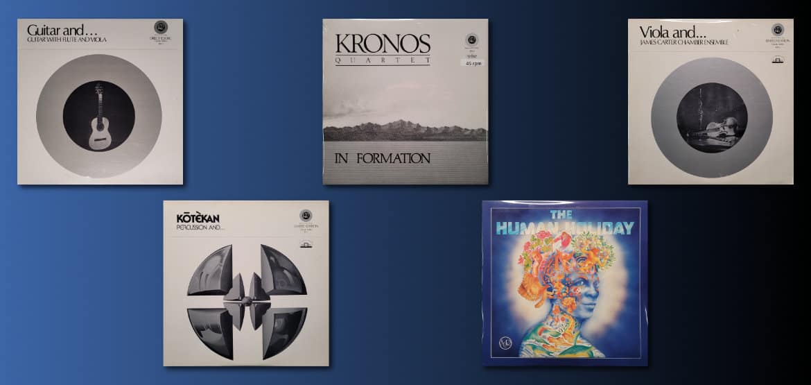 Limited Edition LPs - Viola and, Kotekan, Guitar and, Kronos Quartet In Formation, and The Human Holiday